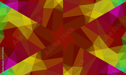 Geometric design  Mosaic of a vector kaleidoscope  abstract Mosaic Background  colorful Futuristic Background  geometric Triangular Pattern. Mosaic texture. Stained glass effect. 10 EPS Vector.