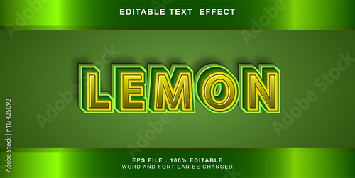 lemon text effect editable