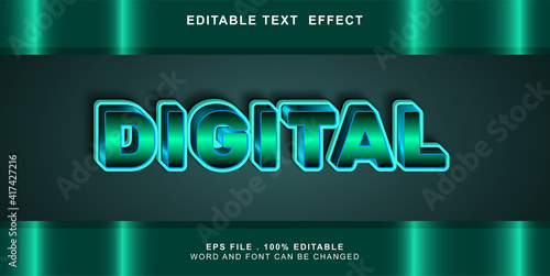 digital text effect editable