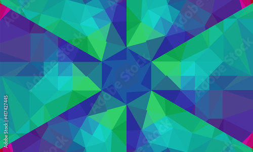Geometric design  Mosaic of a vector kaleidoscope  abstract Mosaic Background  colorful Futuristic Background  geometric Triangular Pattern. Mosaic texture. Stained glass effect. 10 EPS Vector.