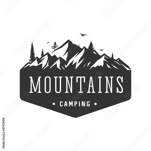 Mountain logo. Vector illustration.