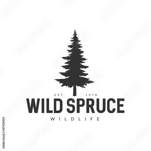 Wild spruce logo. Fototapet
