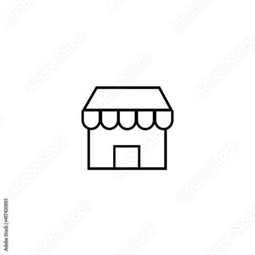 Store and shop icon with rounded roof