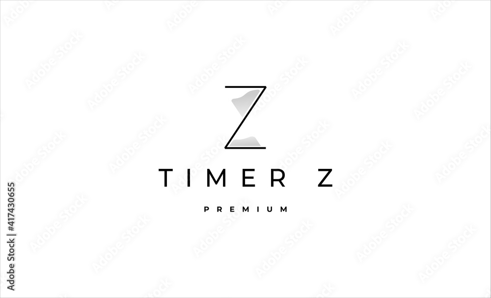 Letter Z Hourglass Logo Icon Vector Design - obrazy, fototapety, plakaty 