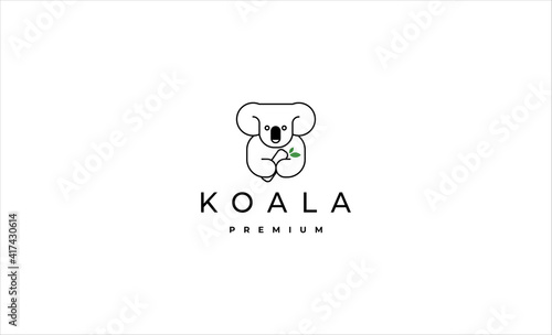 koala logo icon design vector illustration
