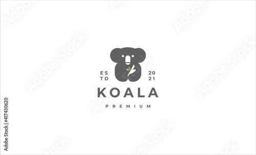 koala logo icon design vector illustration