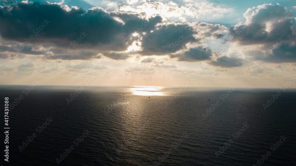 sunset over the sea sunset over the sea