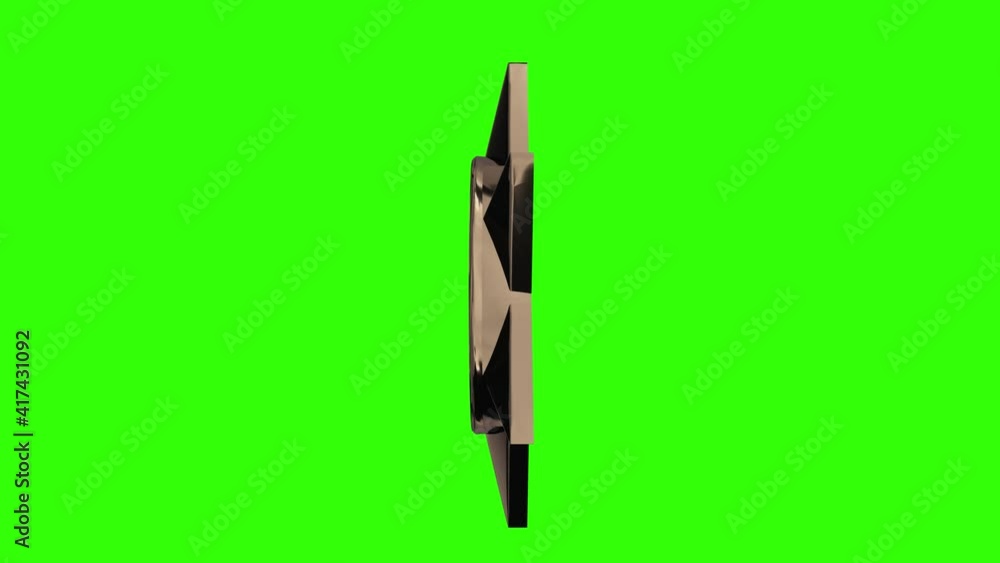 Spinning gold star trophy on green screen background 4k footage Spinning gold star trophy on green screen background 4k footage