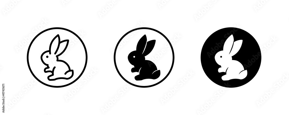 Easter rabbit silhouette isolated on a white background. Cartoon vector element . Animal Easter rabbit silhouette isolated on a white background. Cartoon vector element . Animal