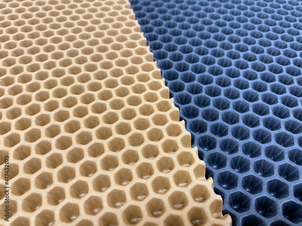Cellular membrane, light brown and blue. High-tech background texture ...