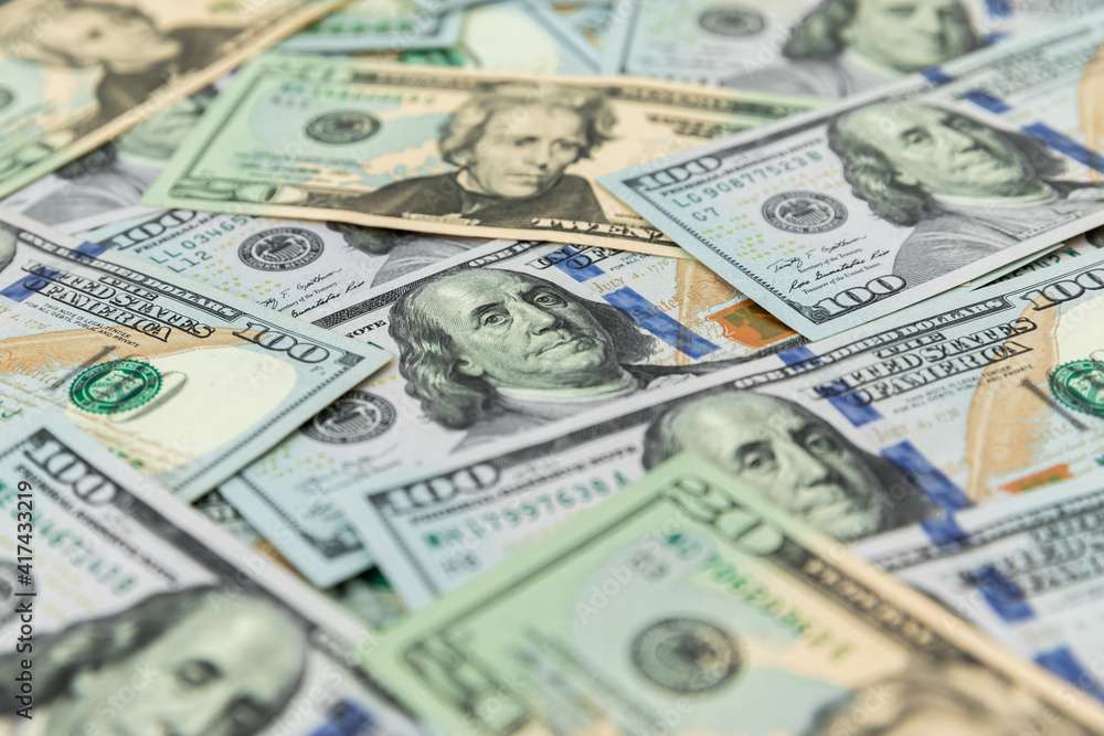 Texture US dollars. Finance background of 5, 10, 20, 50 and 100 dollar Texture US dollars. Finance background of 5, 10, 20, 50 and 100 dollar