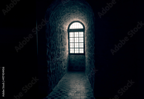 Sunlight shines through a window in an old castle © 3dsculptor