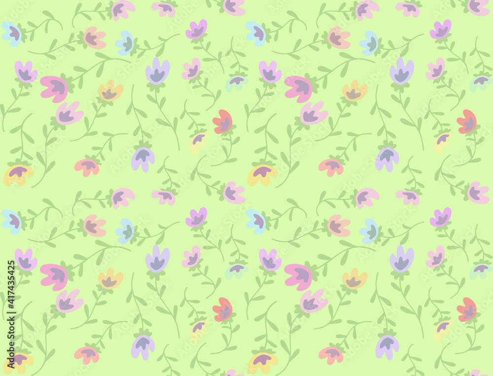 Floral ornament. Seamless pattern. Spring collection design. Fresh, delicate, bright Vector illustration. Floral ornament. Seamless pattern. Spring collection design. Fresh, delicate, bright Vector illustration.