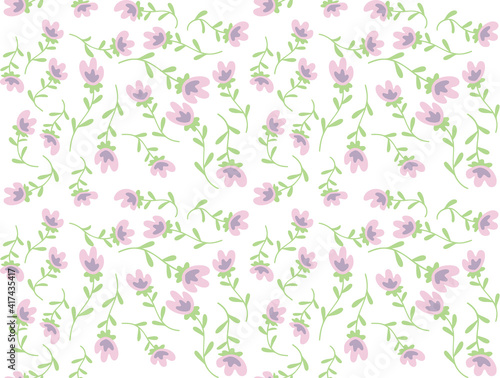 Floral ornament. Seamless pattern. Spring collection design. Fresh, delicate, bright Vector illustration.