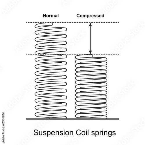 Metal coil  springs . Spiral Flexible Wire. Metal Spiral. coil spring isolated on white background vector