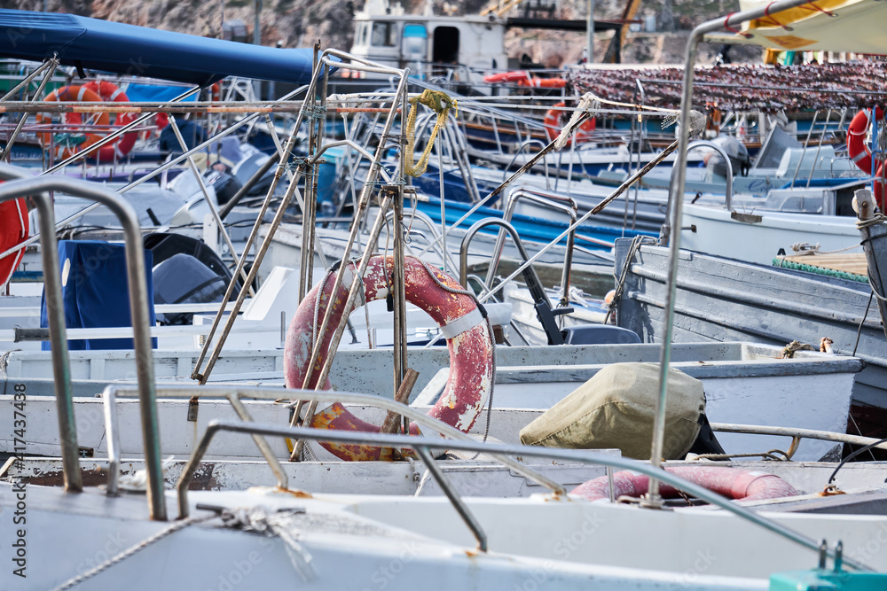background - details of the structures of the boats standing in the harbor merge with each other background - details of the structures of the boats standing in the harbor merge with each other