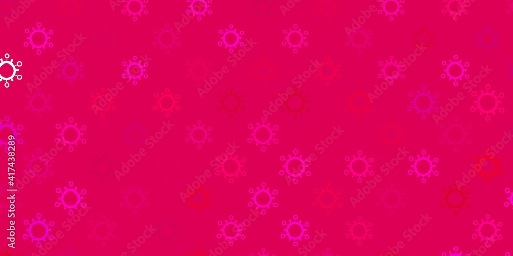 Dark pink vector backdrop with virus symbols. Dark pink vector backdrop with virus symbols.