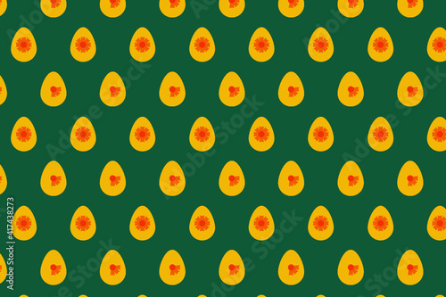 Easter Egg seamless pattern. flat style illustration. suitable for background, wallpaper, scrapbook paper etc.