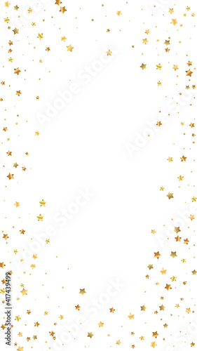 Gold stars random luxury sparkling confetti. Scatt