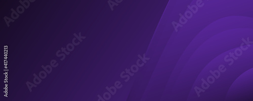 Dark violet background for wide banner with wave shapes. background illustration with moderate violet, dark orchid and very dark blue color and space for text or image. can be used as header or banner