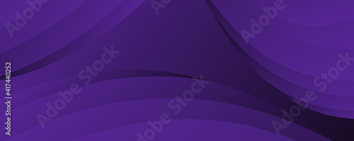 Dark violet background for wide banner with wave shapes. background illustration with moderate violet, dark orchid and very dark blue color and space for text or image. can be used as header or banner