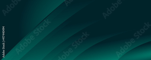 Modern dark green 3d abstract background with wave. abstract luxury dark green overlap layer with golden line 