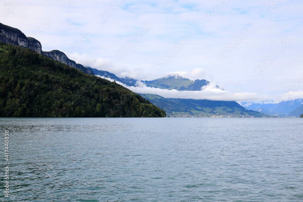 Mountains at Lake Lucerne in Switzerland