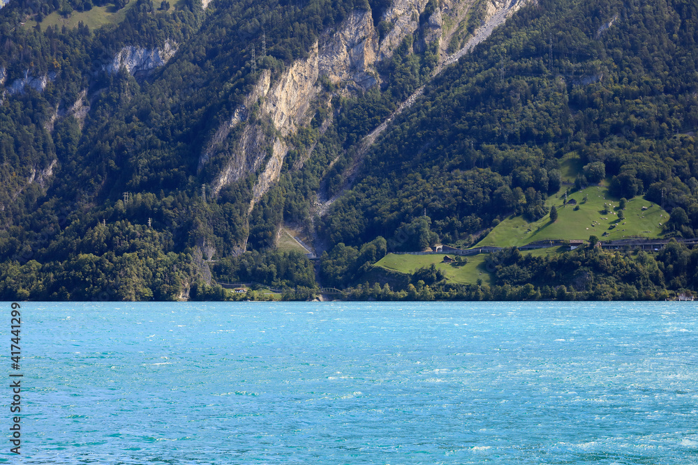 On the edge of Lake Lucerne is a mountain