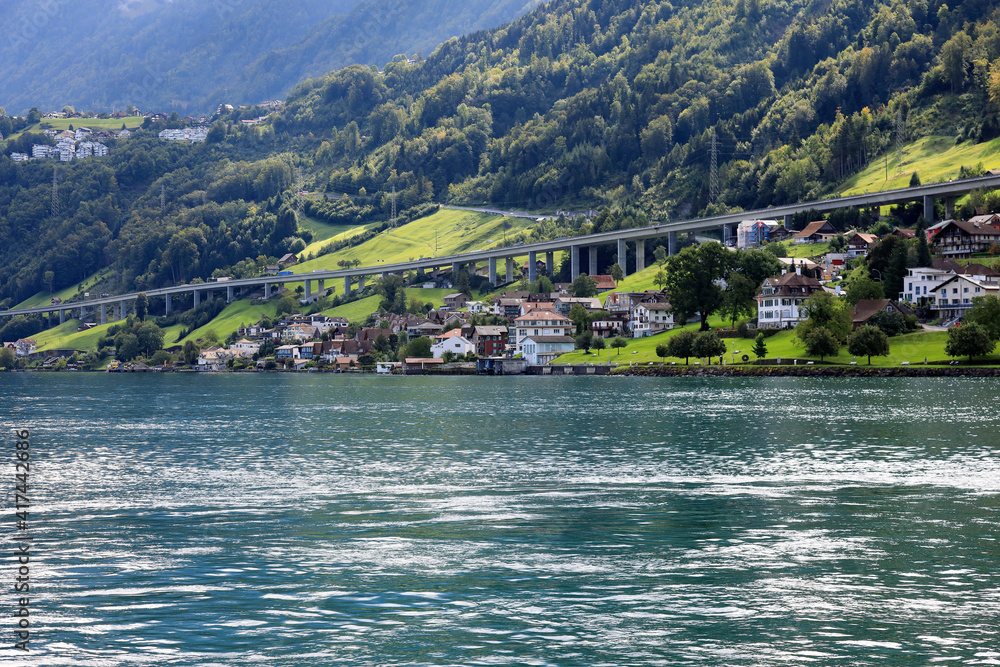 The area of land along the edge of Lake Lucerne