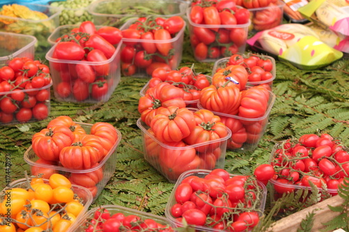 vegetables at the campa di fiori market in italy 