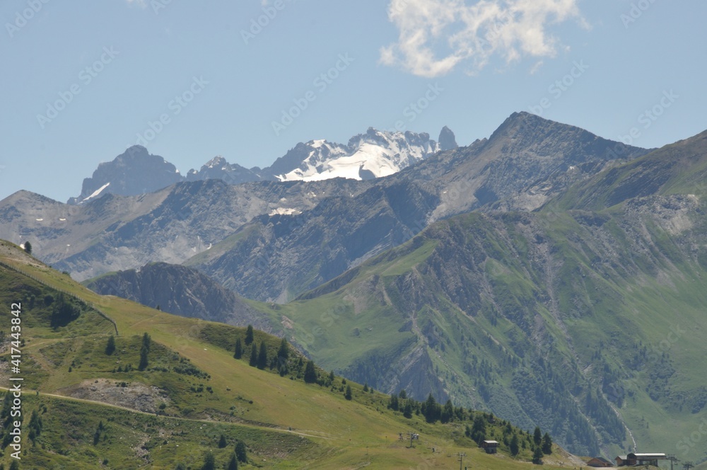 Fototapeta premium Ascent from Valloire to Brive 2