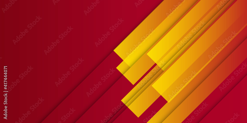 Modern simple red yellow orange abstract stripes background with business corporate concept and copy space. Orange and yellow 3D colored geometric vector background with thin frame Modern simple red yellow orange abstract stripes background with business corporate concept and copy space. Orange and yellow 3D colored geometric vector background with thin frame
