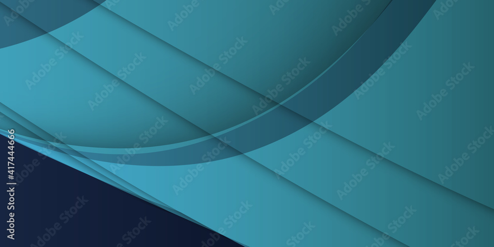 abstract dark blue black background with curve wave lines. dark blue green black waves - obrazy, fototapety, plakaty 