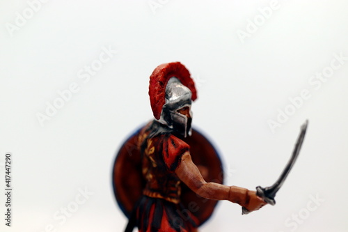 tin pewter figure roman warrior