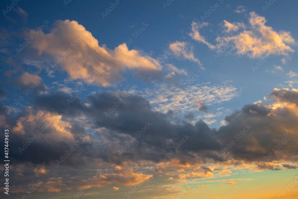 Obraz premium sunset sky with clouds