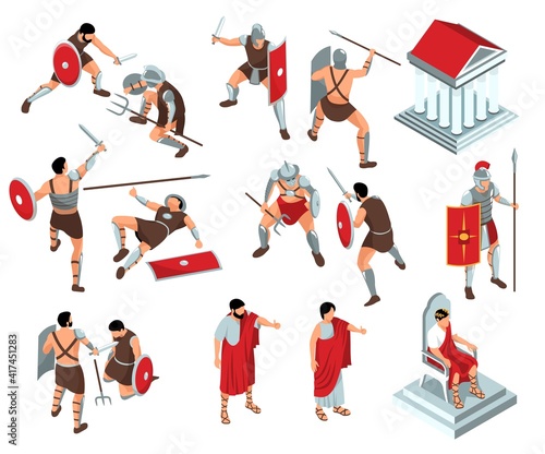 Rome Gladiators Icon Set