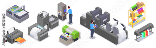 Printing Facility Icons Collection