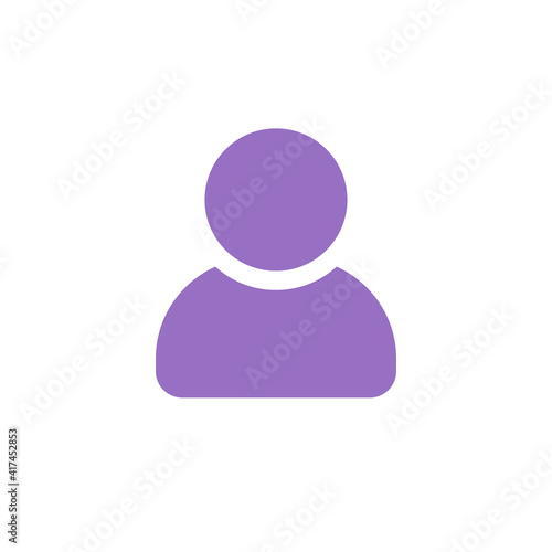 Person icon, flat design template, isolated avatar sign, vector illustration