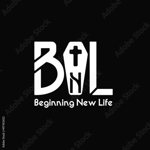Logo for funeral services | Black and white version
