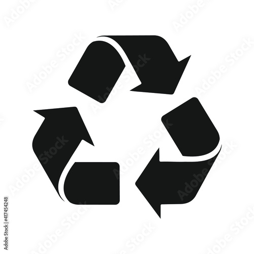 Recycle or reuse icon. Rotation arrow sign.