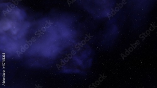 Space background with realistic nebula and shining stars. Colorful cosmos with stardust and milky way. Magic color galaxy. Infinite universe and starry night. 3d render © ANDREI