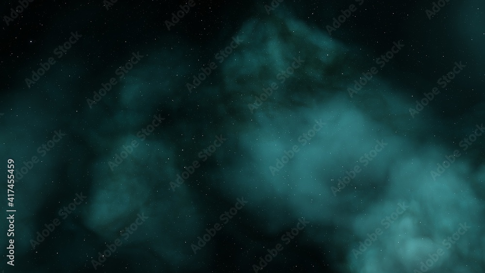 Space background with realistic nebula and shining stars. Colorful cosmos with stardust and milky way. Magic color galaxy. Infinite universe and starry night. 3d render