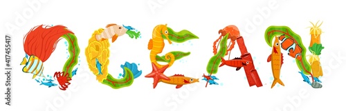 Creative ocean lettering