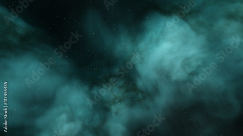 Space background with realistic nebula and shining stars. Colorful cosmos with stardust and milky way. Magic color galaxy. Infinite universe and starry night. 3d render