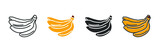 Garden fresh banana icon. banana fruits healthy lifestyle symbol template for graphic and web design collection logo vector illustration