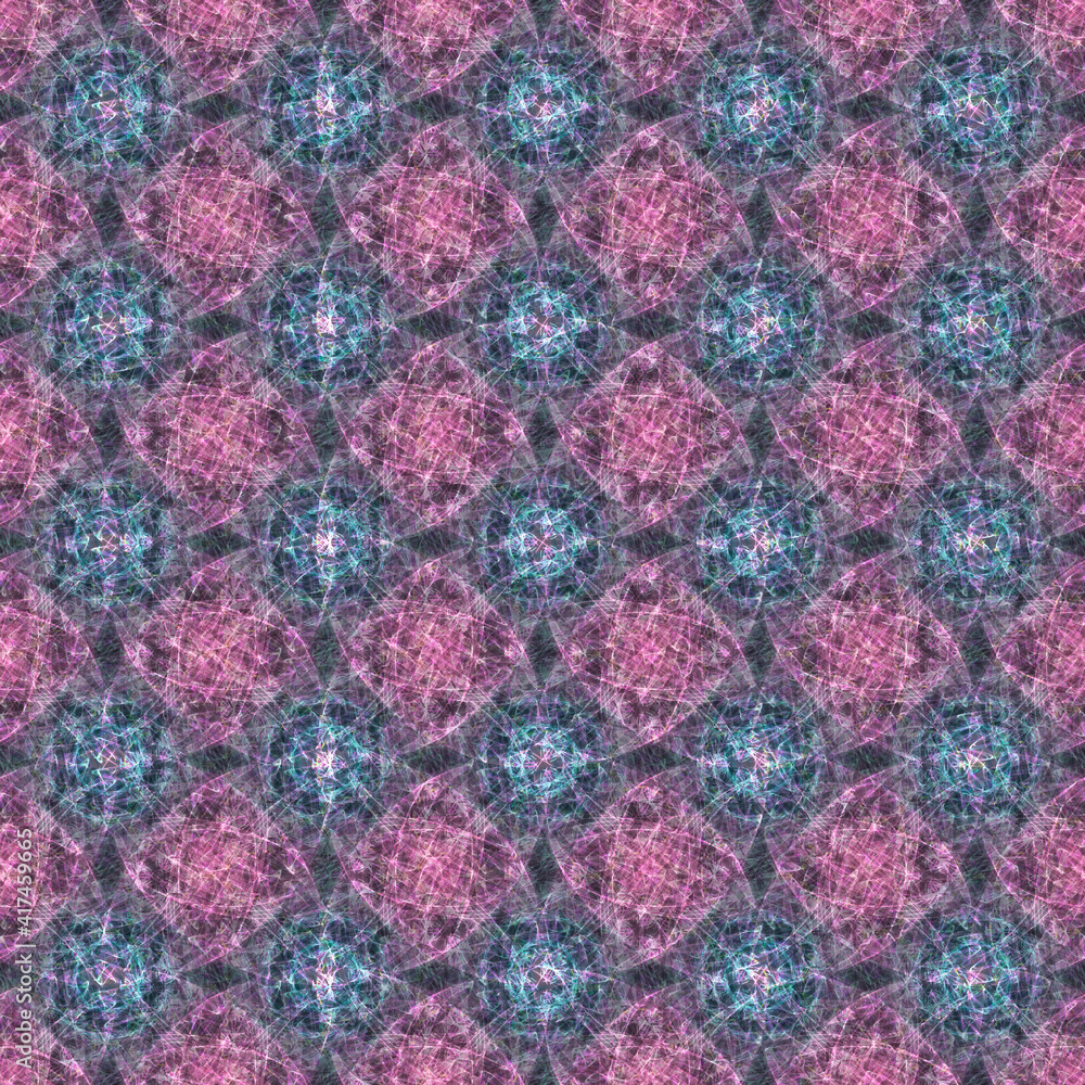 pattern with flowers, pattern of mosaic, texture, background, pattern