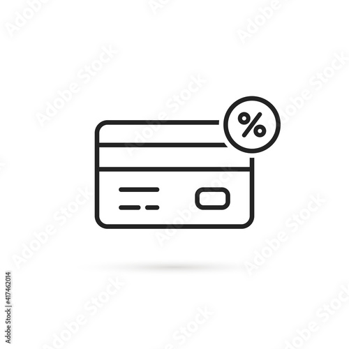 thin line credit card with like discount