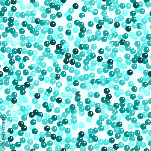 Glitter seamless texture. Admirable emerald particles. Endless pattern made of sparkling spangles. I