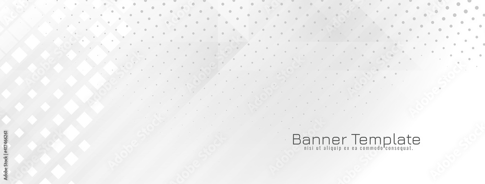 Abstract bright geometric white banner design Abstract bright geometric white banner design
