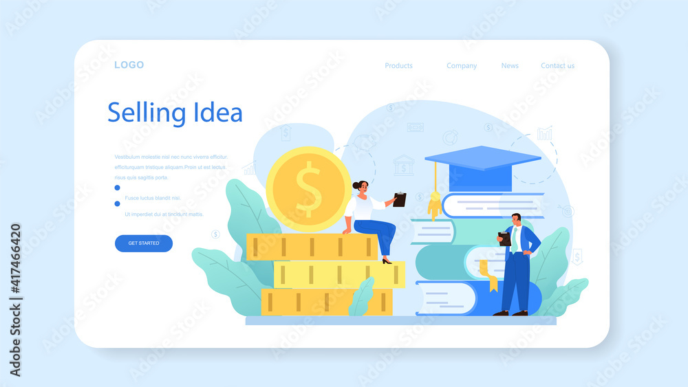 Selling business web banner or landing page. B2B or business to business Selling business web banner or landing page. B2B or business to business